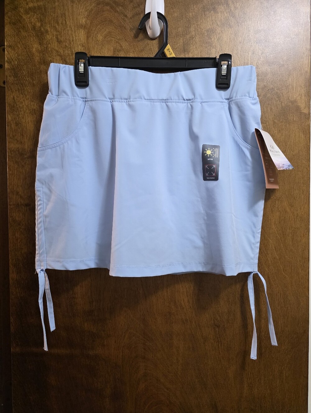 NWT Realtree Light Blue Women's Pull-On Active Skort with Side Drawstrings